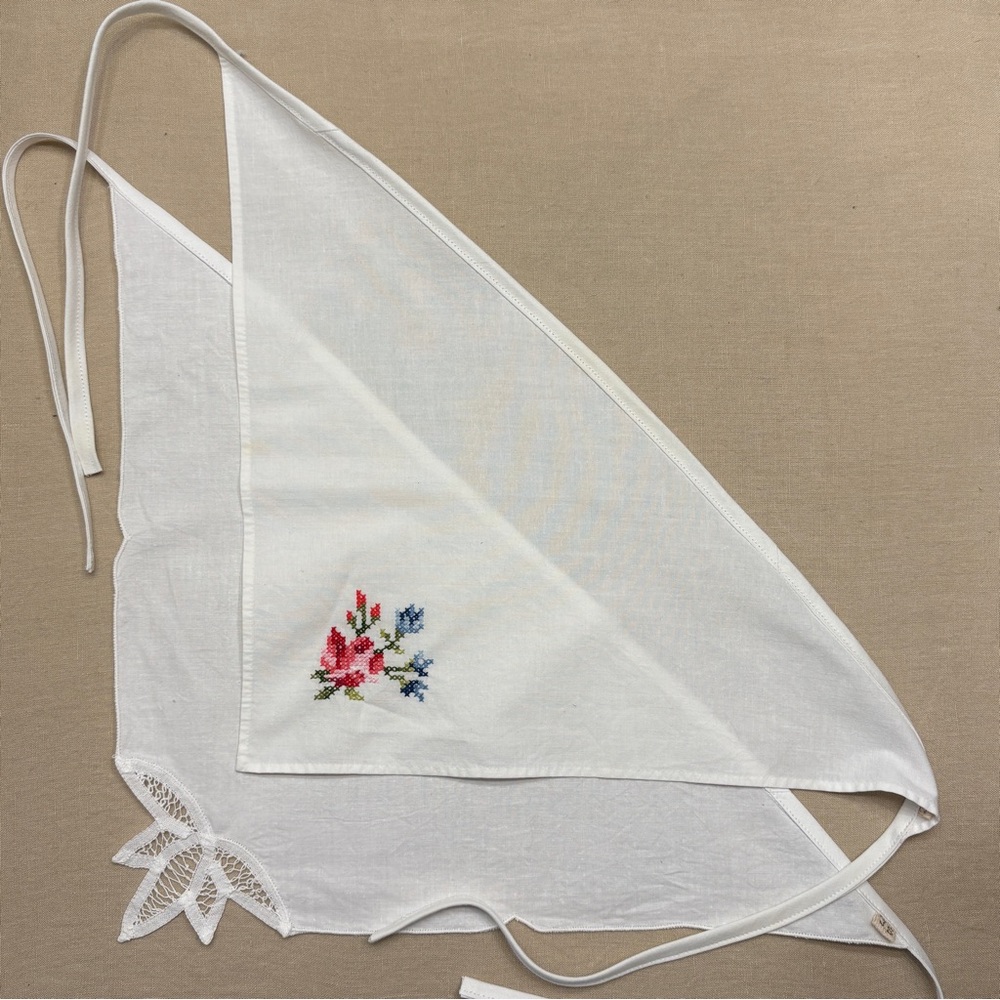 Pair of Handkerchief Hats Bandanas with Floral Details